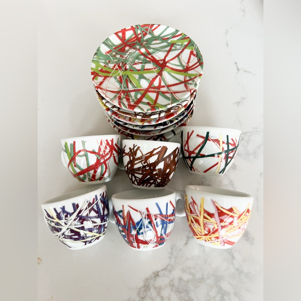 Illy Art Collection Set Cups and Saucers James Rosenquist - 1996